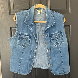 Talbots Blue Denim Vest